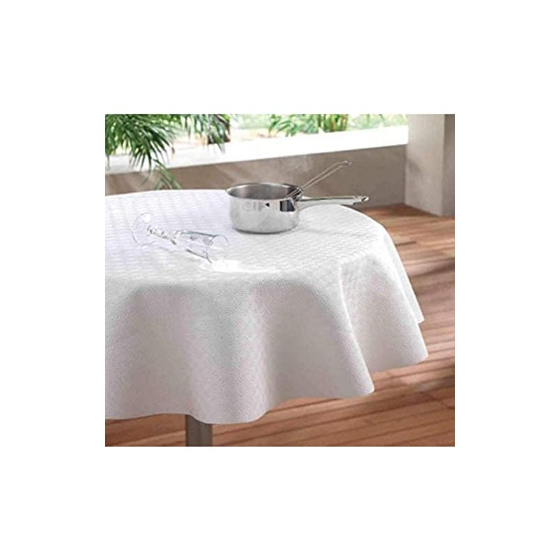Bulgomme Table Protector Round Tablecloth 135 cm White