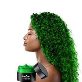 UrbanX Washable Hair Coloring Wax Material Unisex Color Dye Styling Cream Natural Hairstyle for Long Hair Pomade Temporary Party Cosplay Natural Ingredients - Green