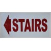 BUILDINGSIGNS.COM Stairs (Arrow Left) Sign (White Background,Aluminium, 6x12)--REF24-1027