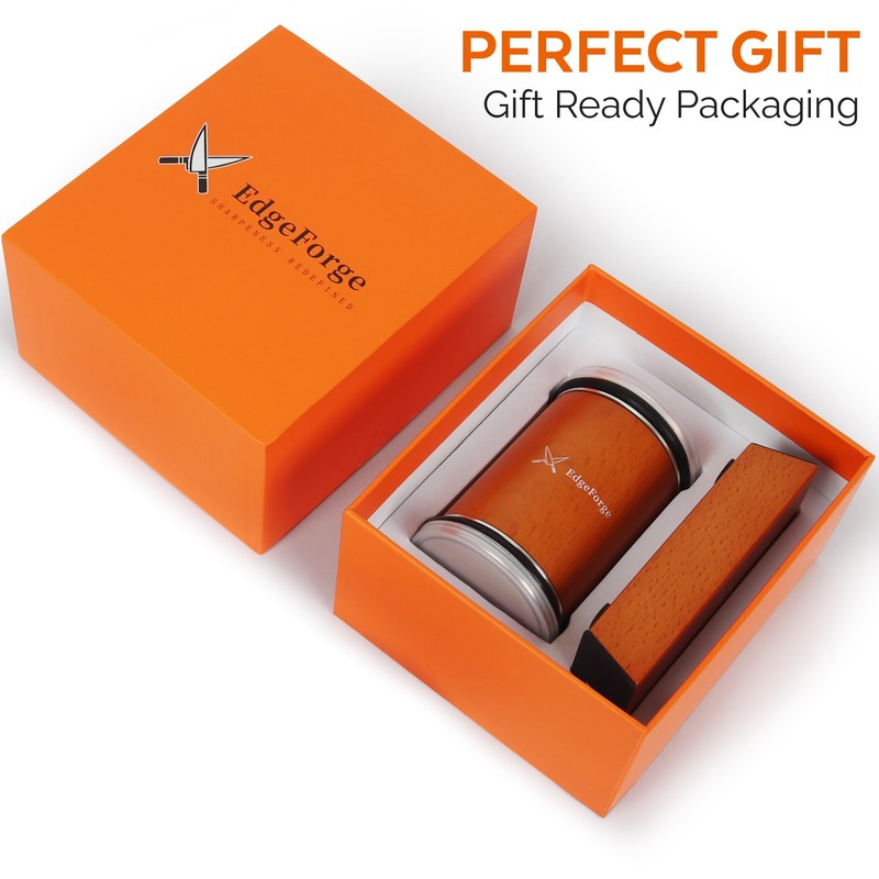 EdgeForge™ Rolling Knife Sharpener Kit - Beech Wood Magnetic Rolling