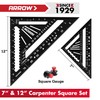 Arrow Aluminum Alloy Carpenter Square Set, 7-Inch & 12-Inch Rafter