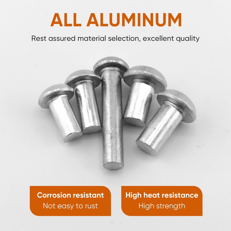 ALLCLEAN 1/4" Diameter X 3/8" Length Solid Aluminum Brazier Head