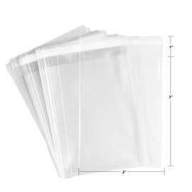 N'ice Packaging 100 Pcs 2x3 2Mil Clear Flat Cello / 2"x3" Cellophane Bags Good for Candies, Cookies, Bakery Goods, Soap, Other Goodie Treats