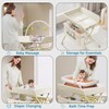 QMHHRJT Changing Table, Portable Baby Changing Table with Wheels, Upgraded