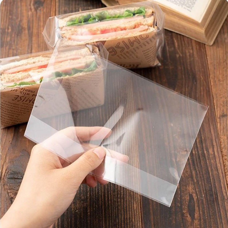 50 Sets Sandwich Packaging with OPP Bags - Food Wrapping