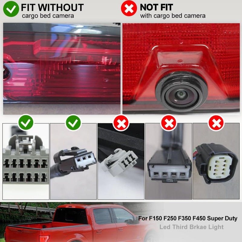 Led Third Brake Light for 15-20 F'ord F150 17-22 F250