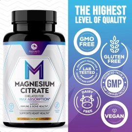 Magnesium Citrate 1000mg Cápsulas De Magnesio Antiestrés Naturalslim Citrato De Magnesio Puro