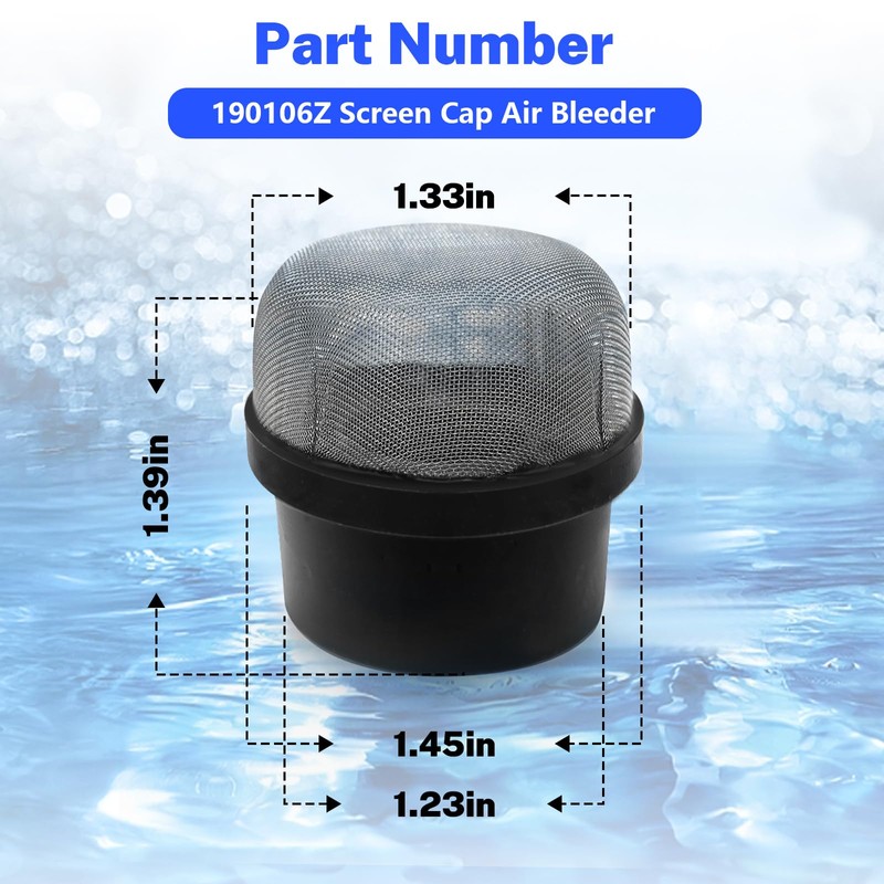 Adabuing 190106Z Screen Cap Air Bleeder Screen Stainless Stee Air