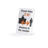 Durable Acrylic Table Display Stand - L-Shape Sign Holder for