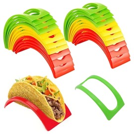 thirei Taco Holder, Pack of 32 Taco Holder Stands, Taco Bowls, Hard Plastic Taco Shell Holder Rack, Taco Stand, for Restaurant, Home