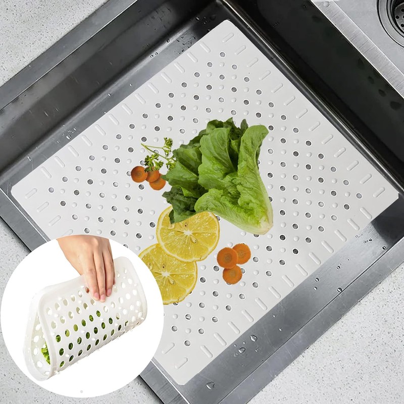 Sink Liner, Sink Mat, Pack of 2 Sink Liners, Grey,