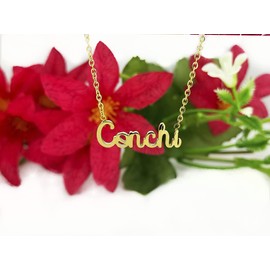 Damen-Halskette mit Namen, Edelstahl, mit Original-Geschenkbox, personalisierter Schmuck für Freunde, Brautpaar Only Faith, standard, Edelstahl, Nicht zutreffend.