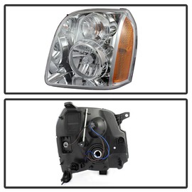 ACANII - For 2007-2014 GMC Yukon XL 1500 2500 Chrome Headlights [OE Factory Style] Headlamps Replacement Pair Left+Right