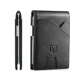 VOOTAI Slim Wallet for Men with Money Clip RFID Blocking, Gifts for Him Boyfriend Husband, Minimalist Thin Credit Card Holder with Gift Box