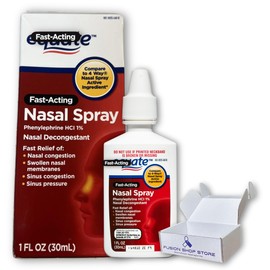 Nasal Spray Decongestant- Fast Acting 1 Fl. Oz (Pack of 1), Boxed by Fusion Shop Store