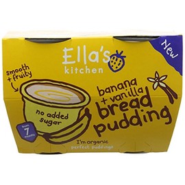 Ella's Kitchen Organic Banana and Vanilla Bread Pudding, 4 x 80g