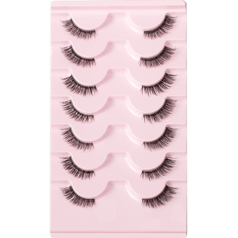 Half Lashes Natural False Eyelashes Wispy Lashes Strips Cat Eye