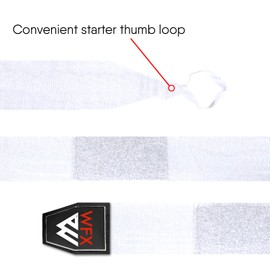 WFX Boxing Hand Wraps 3.5 4.5 Meter Martial Arts Bandages Inner Gloves Wrist Support Straps Punching Under Hand Knuckles Heavy Elasticated Training Bag Mitts Muay Thai (4.5 M, White)