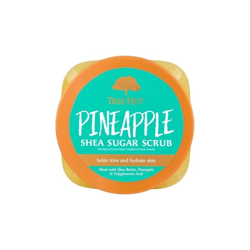 TREE HUT, Pineapple Shea Sugar Scrub, Exfoliante Corporal de Piña,