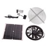 18V 12W Solar Exhaust Fan Kit Waterproof DC Brushless Round