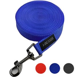 Dog Training Leash 50ft, 30ft, 20ft, 15ft and 6ft Long Leads, Dog Training | Extra Long Dog Leash with Handle Great for Puppies & Dogs Training |Dog Leash| Nylon Durable Traction Rope (Blue, 30ft)