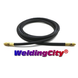 WeldingCity 25-ft Inert Gas Hose Rubber (1/4" ID) with B-B Fitting 5/8"-18 RH UNF for MIG/TIG Welding and Other Gas Processes