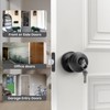 Haidms Black Door Knobs, Black Exterior Door Knobs, Classic Locking