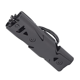 Silbato de supervivencia, supervivencia de emergencia, doble tubo, silbato de supervivencia de 150 dB llavero silbato para acampar para pesca para senderismo para entrenamiento de caza (negro)