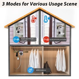 Stropum Auto Small Dehumidifier110V/240V Mini Dehumidifier With Temperature Control Switch For Grow Tent,Electric Box,Storage Cabinet,Closet,Tiny Space