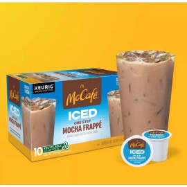 +ONE McCafe, ICED One Step Mocha Frappe K-Cup Coffee Pods, 10 Count