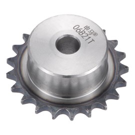 sourcing map 21 Teeth Sprocket Type B Single Strand 3/8 Inch Pitch 12 mm Bore A3 Carbon Steel for ISO 06B