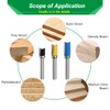 Pack of 3 Flush Cutters 8 mm, Copier Cutter Router