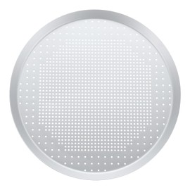 uxcell Pizza Screen, 13" Restaurant-Grade Aluminum Pizza Baking Screen with Holes Seamless for Pizza Party Kitchen Restaurant Cooking, Silver Tone