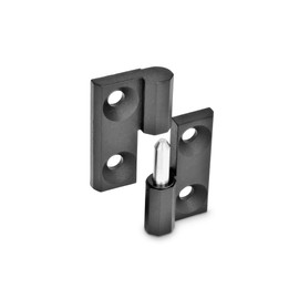 Ganter Normelemente Hanging hinges, die-cast zinc, GN 337-ZD-50-50-A-1-SW, 50 x 50 mm, stop right