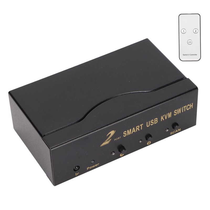 2 In 1 Out VGA KVM Switch 4 USB Port