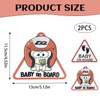 PHIOMUUE 2 PCS Baby on Board Sticker for car,Baby on