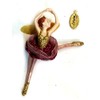 Katherine's Collection Dance Ornament 5 inches (Gold)