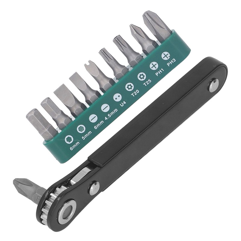 11Pcs Mini Screwdriver Set 1/4in Pocket Micro EDC Tool Ratchet