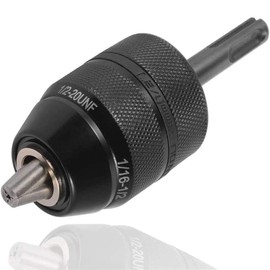 Mesee 2-13MM Keyless Drill Chuck with SDS Plus Shank Adaptor, Professional Heavy Duty 1/2-20UNF Impact Drilling Chuck Quick Change Adapter Converter Tool