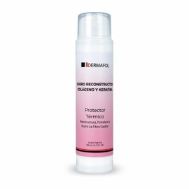 Crema para Peinar Protector de Calor para Cabello, Suero Reconstructor Capilar con Colágeno y Keratina Anti Frizz, Brillo y Suavidad Serum Profesional, para Cabello Dañado PROTECTOR TÉRMICO | Dermafol
