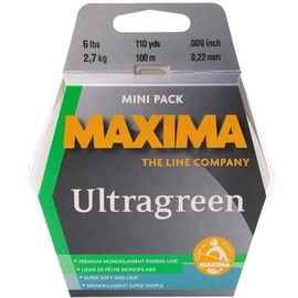 Maxima Fishing Line MMG15 Mini Pack, Ultragreen, 15-Pound/110-Yard