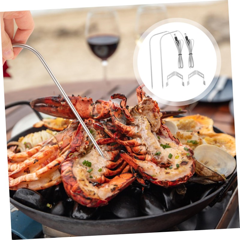 MAGICLULU 1set Barbecue Meat Thermometer Probe Replacement for Accurate Cooking