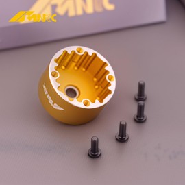 NMNRC Alum 2PCS RTR Front Rear Center Differential Case for Arrma 1/7 Felony Limitless Fireteam Mojave Diff Cover 1/8 Typhon Outcast Kraton Talion Notorious 6S BLX & EXB Series Upgrades Part Yellow