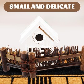 3pcs Small Fence Screen Mini Bamboo Fence Photo Prop Landscape Ornament Garden Landscaping Decor Miniature Woven Small Fence Garden Fence Ornament Wooden Fence Screen