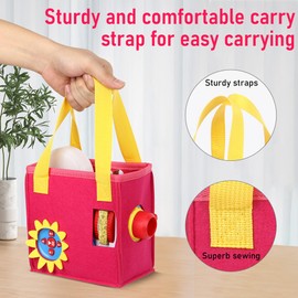 Growalleter Bag for Little Tikes Story Dream Machine, Toy Folding Pouch Portable Carry Case for Little Tikes Projector for Fairy Tale Coll Books, Audio Play, Character,with Handle Strap (Rose red)