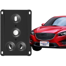 No Drill Front License Plate Bracket Holder Compatible with Mazda CX-30 2020-2024, Mazda CX-50 2020-2024, Rust-Proof License Plate Mount Adapter, Bumper Grille Car Tag Frame with Anti-Theft Screws