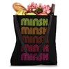 Retro Minsk City Belarus Inline Font Disco Design Vintage Tote