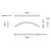Gedotec® Designer Curved Handle Bar Handle Black Model Lora –