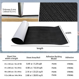 KXKZREN Boat Flooring EVA Foam Decking Sheet Non-Slip Marine Boat Deck Carpet Self-Adhesive Comfort Floor Mats for Boat Motorboat RV Yacht Kayak Golf Cart Indoor, 94" x 44"/35"/16"