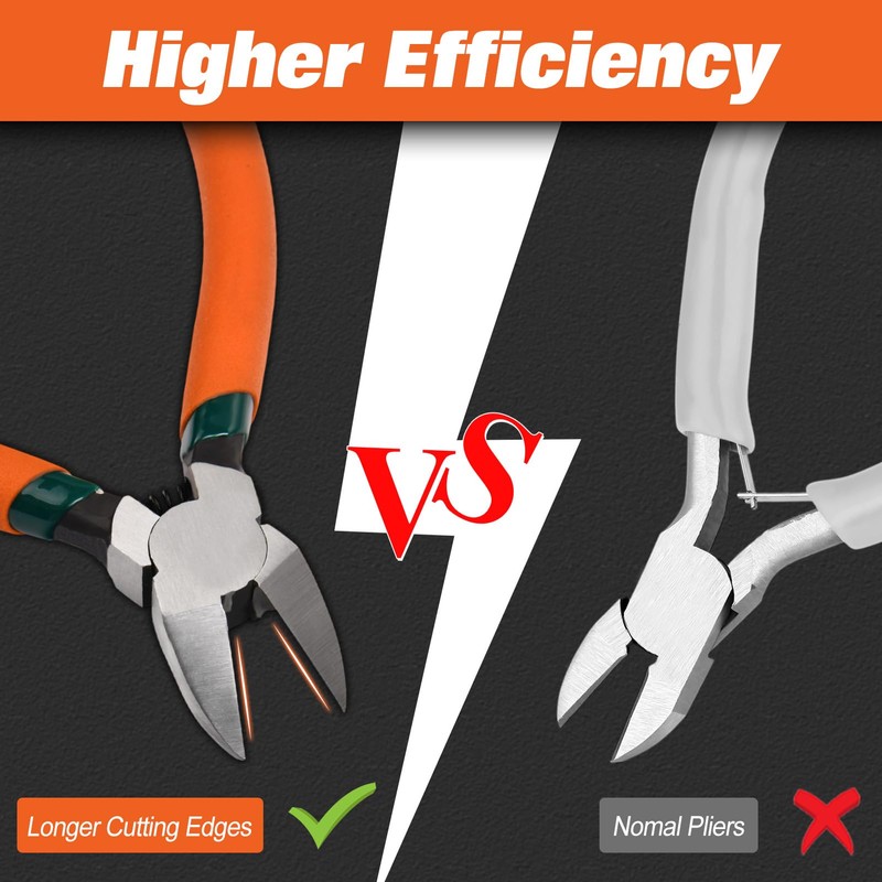 LEONTOOL Diagonal Pliers for Flush Cut Plastics, 45° & 90°